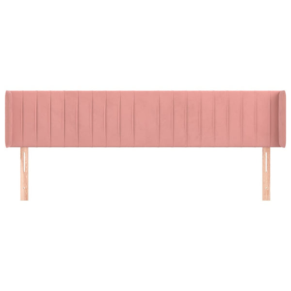 vidaXL Wingback Headboard Pink 203x16x78/88 cm Velvet