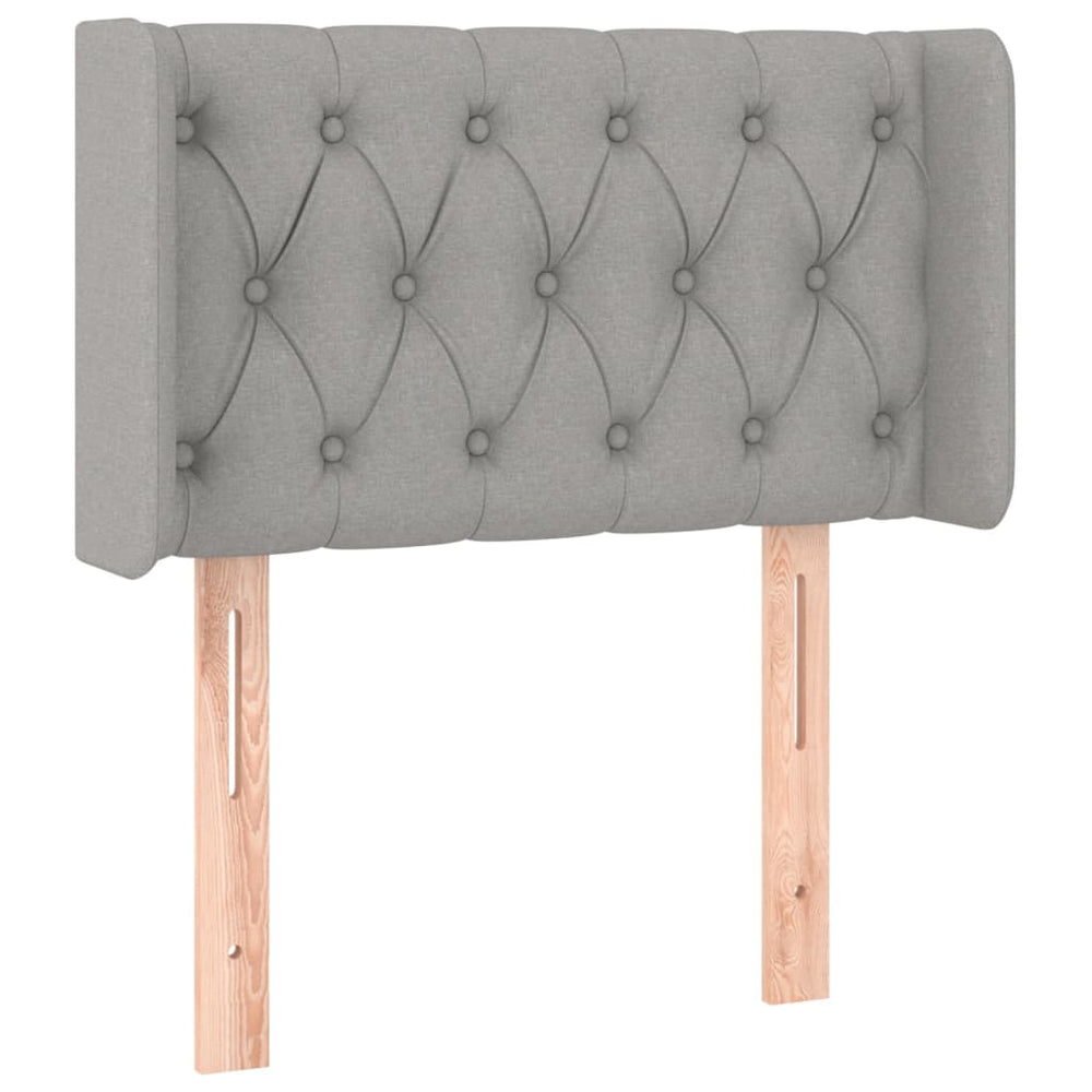 vidaXL Tufted Headboard Light Grey 83x16x78/88 cm Fabric
