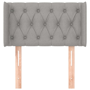 vidaXL Tufted Headboard Light Grey 83x16x78/88 cm Fabric