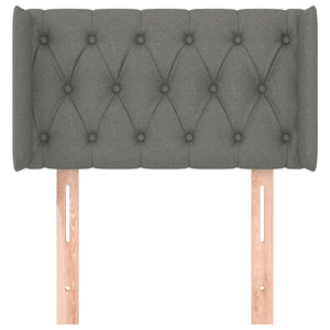 vidaXL Wingback Headboard Dark Grey 83x16x78/88 cm Fabric