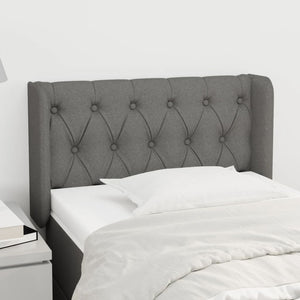 vidaXL Wingback Headboard Dark Grey 83x16x78/88 cm Fabric