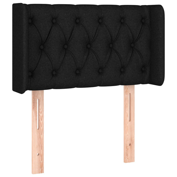 vidaXL Wingback Headboard Black 83x16x78/88 cm Fabric
