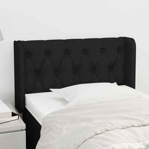 vidaXL Wingback Headboard Black 83x16x78/88 cm Fabric