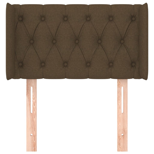 vidaXL Wingback Headboard Dark Brown 83x16x78/88 cm Fabric