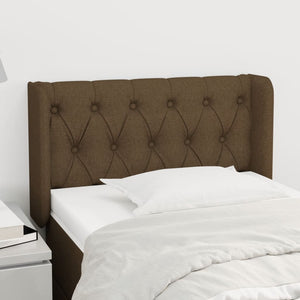 vidaXL Wingback Headboard Dark Brown 83x16x78/88 cm Fabric