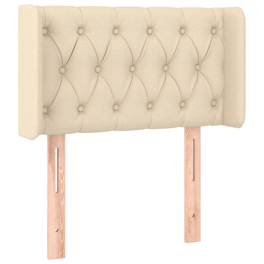 vidaXL Wingback Headboard Cream 83x16x78/88 cm Fabric