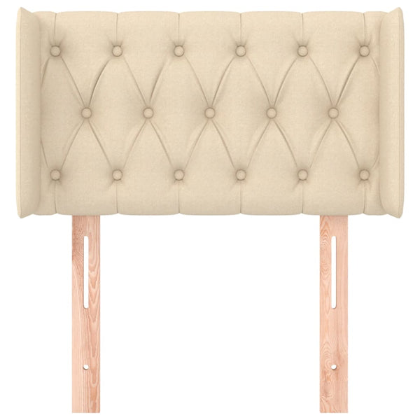 vidaXL Wingback Headboard Cream 83x16x78/88 cm Fabric
