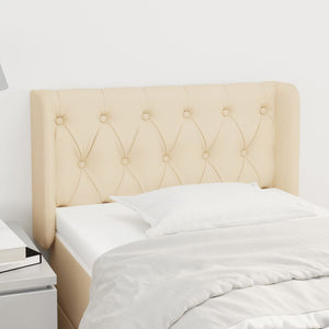 vidaXL Wingback Headboard Cream 83x16x78/88 cm Fabric