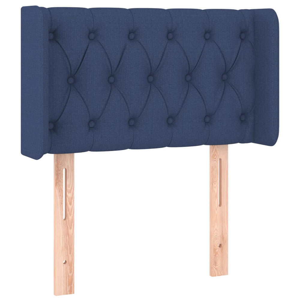 vidaXL Wingback Headboard Blue 83x16x78/88 cm Fabric
