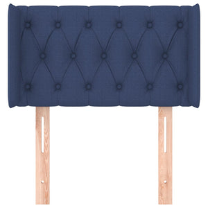 vidaXL Wingback Headboard Blue 83x16x78/88 cm Fabric