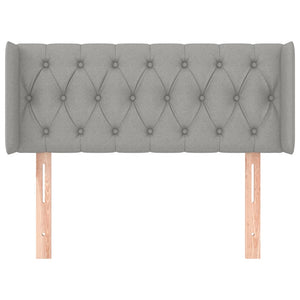 vidaXL Wingback Headboard Light Gray 93x16x78/88 cm Fabric