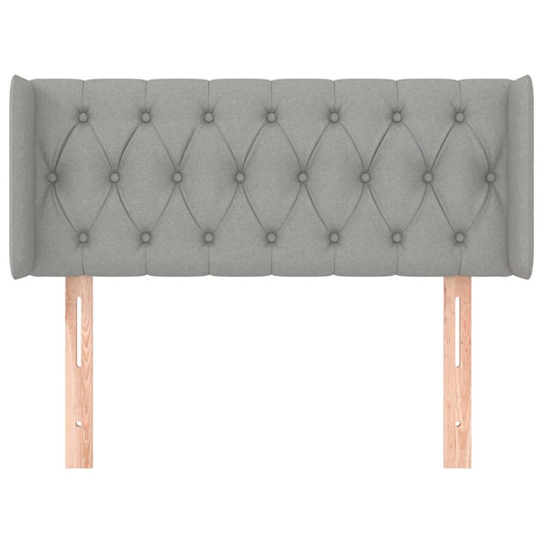 vidaXL Wingback Headboard Light Gray 93x16x78/88 cm Fabric