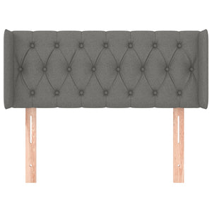 vidaXL Wingback Headboard Dark Grey 93x16x78/88 cm Fabric
