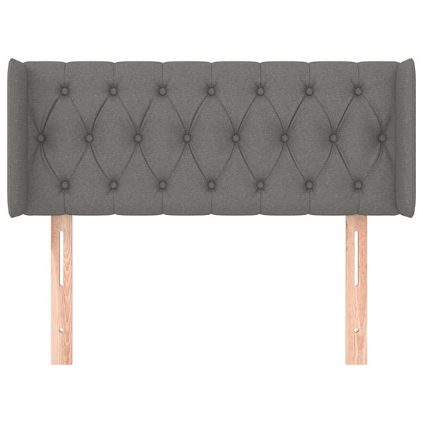 vidaXL Wingback Headboard Dark Grey 93x16x78/88 cm Fabric