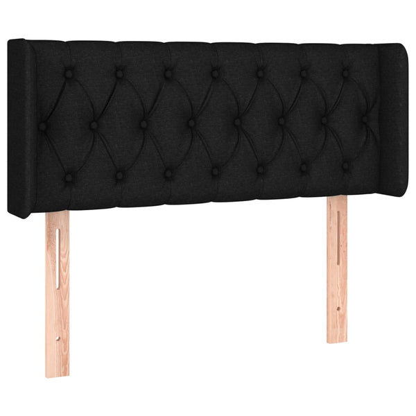 vidaXL Wingback Headboard Black 93x16x78/88 cm Fabric