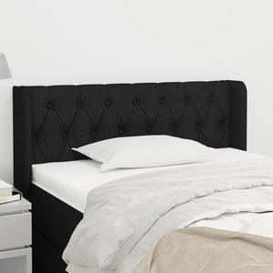 vidaXL Wingback Headboard Black 93x16x78/88 cm Fabric