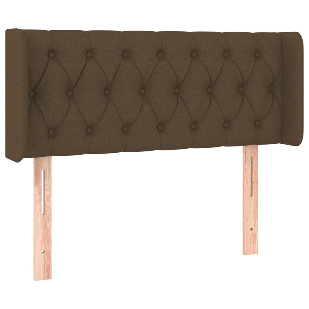 vidaXL Wingback Headboard Dark Brown 93x16x78/88 cm Fabric