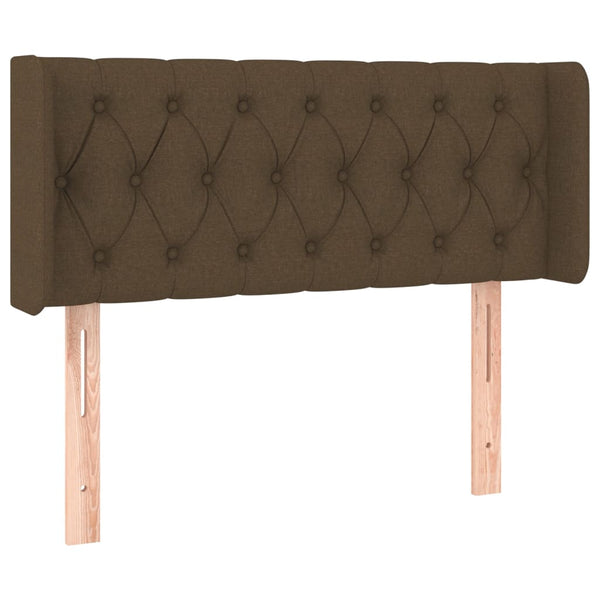 vidaXL Wingback Headboard Dark Brown 93x16x78/88 cm Fabric