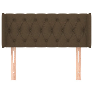 vidaXL Wingback Headboard Dark Brown 93x16x78/88 cm Fabric
