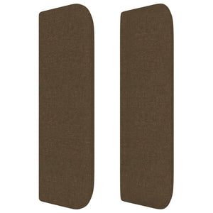 vidaXL Wingback Headboard Dark Brown 93x16x78/88 cm Fabric