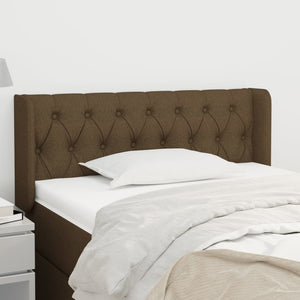 vidaXL Wingback Headboard Dark Brown 93x16x78/88 cm Fabric