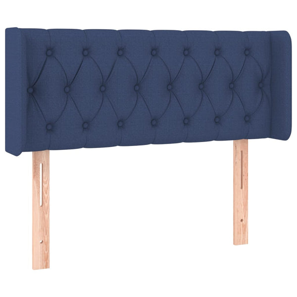 vidaXL Wingback Headboard Blue 93x16x78/88 cm Fabric