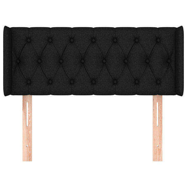 vidaXL Wingback Headboard Black 103x16x78/88 cm Fabric