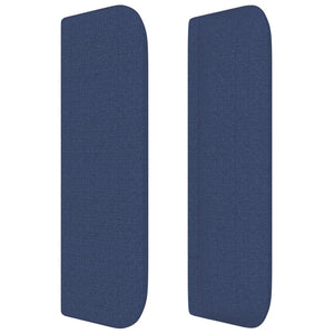 Kopfteil mit Ohren Blau 103x16x78/88 cm Stoff