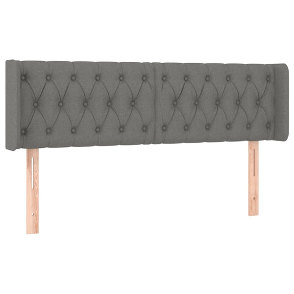 Kopfteil mit Ohren Dunkelgrau 147x16x78/88 cm Stoff