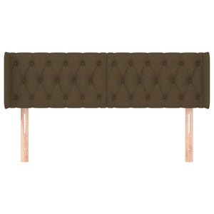 Kopfteil mit Ohren Dunkelbraun 147x16x78/88 cm Stoff