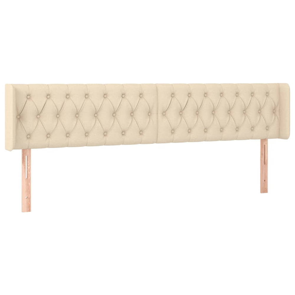 Kopfteil mit Ohren Creme 183x16x78/88 cm Stoff