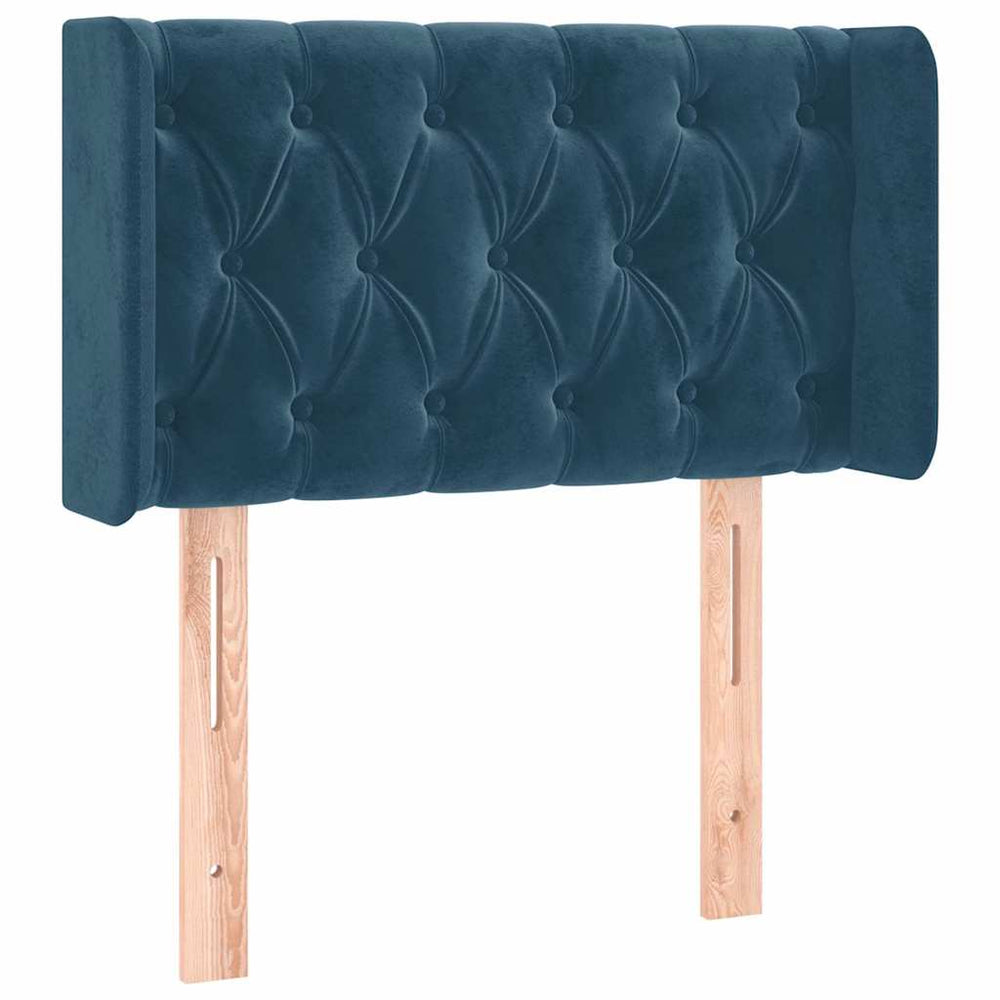 vidaXL Wingback Headboard Dark Blue 83x16x78/88 cm Velvet
