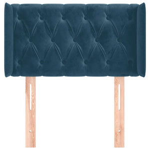 vidaXL Wingback Headboard Dark Blue 83x16x78/88 cm Velvet