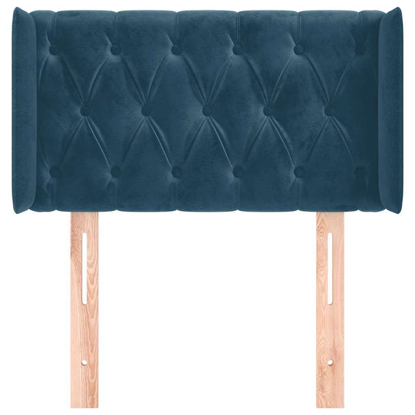 vidaXL Wingback Headboard Dark Blue 83x16x78/88 cm Velvet