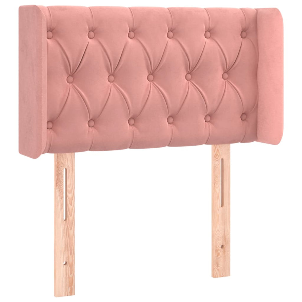 vidaXL Headboard with Ears Pink 83x16x78/88 cm Velvet