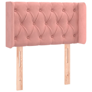 vidaXL Headboard with Ears Pink 83x16x78/88 cm Velvet
