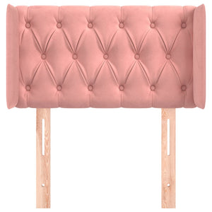vidaXL Headboard with Ears Pink 83x16x78/88 cm Velvet