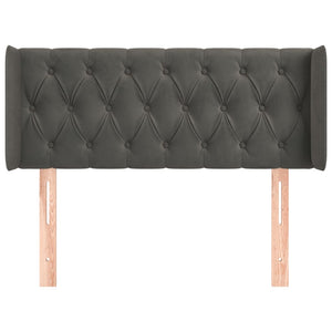 vidaXL Wingback Headboard Dark Grey 93x16x78/88 cm Velvet