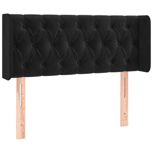 vidaXL Wingback Headboard Black 93x16x78/88 cm Velvet