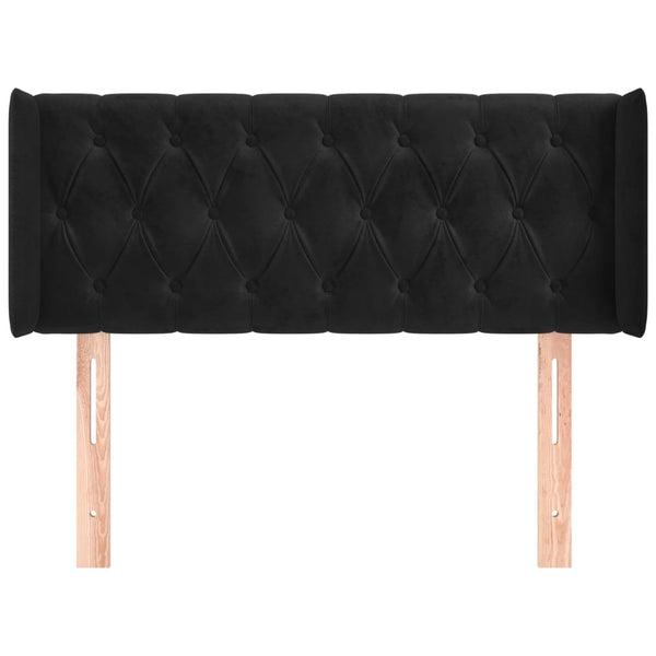 vidaXL Wingback Headboard Black 93x16x78/88 cm Velvet