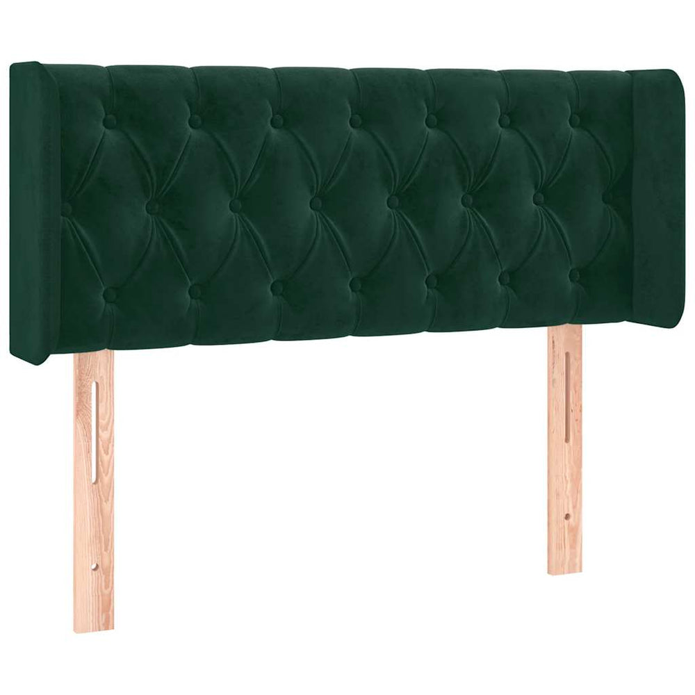 vidaXL Wingback Headboard Dark Green 93x16x78/88 cm Velvet
