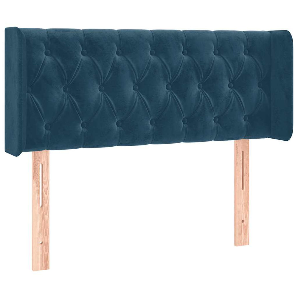 vidaXL Wingback Headboard Dark Blue 93x16x78/88 cm Velvet