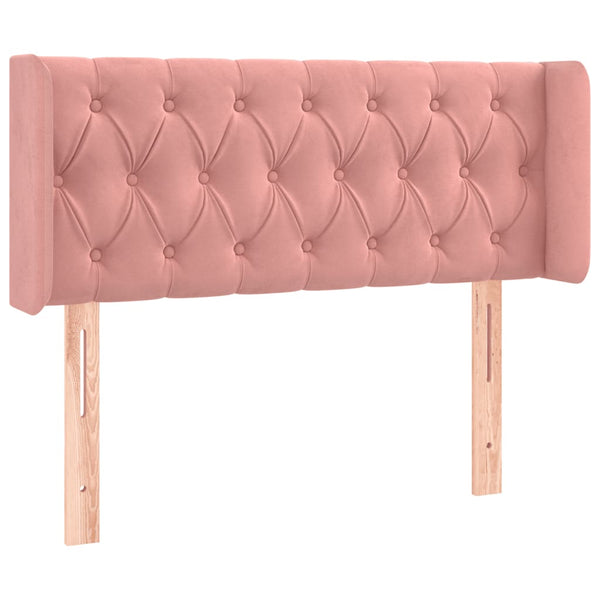vidaXL Wingback Headboard Pink 93x16x78/88 cm Velvet