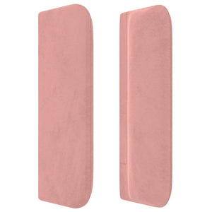 vidaXL Wingback Headboard Pink 93x16x78/88 cm Velvet