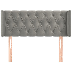 vidaXL Wingback Headboard Light Grey 103x16x78/88 cm Velvet