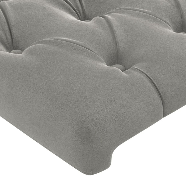 vidaXL Wingback Headboard Light Grey 103x16x78/88 cm Velvet