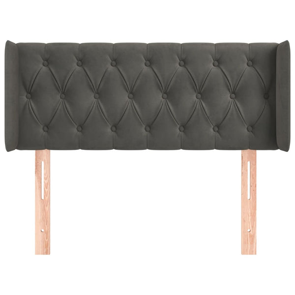 vidaXL Wingback Headboard Dark Grey 103x16x78/88 cm Velvet