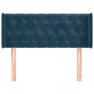 vidaXL Wingback Headboard Dark Blue 103x16x78/88 cm Velvet