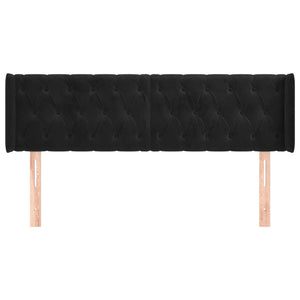 vidaXL Wingback Headboard Black 147x16x78/88 cm Velvet