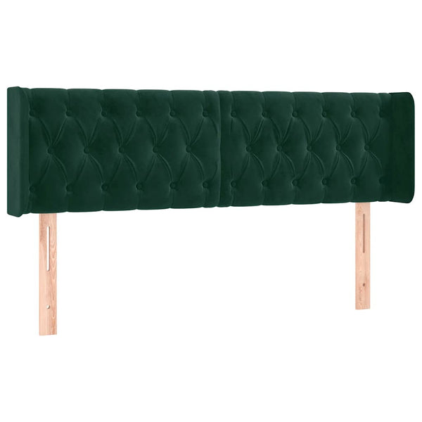 vidaXL Wingback Headboard Dark Green 147x16x78/88 cm Velvet